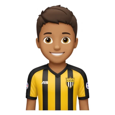 niño con la camiseta de futbol del club atlético Peñarol de uruguay sticker
