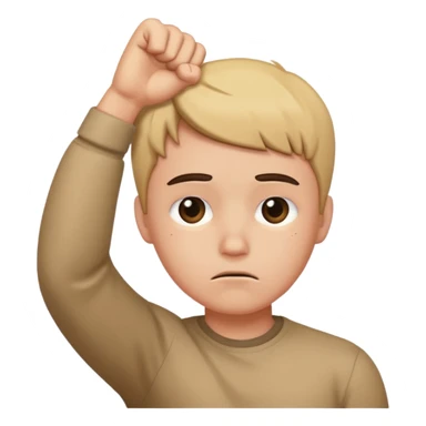 😔 this emoji with a fist over its head sticker