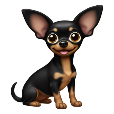 Black chihuahua wiener dog sticker