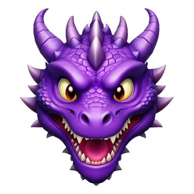 Purple Dragon with a Devilish Smile sticker