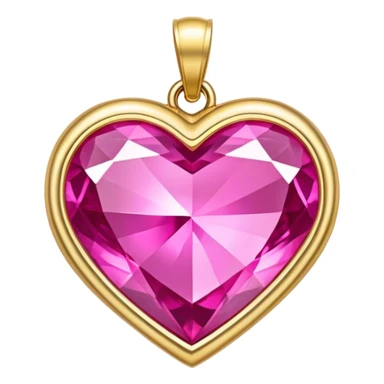 Pink Sapphire Gold Heart Charm sticker