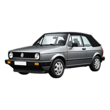 vw golf 1993 cabriolet metallic gray karman sticker