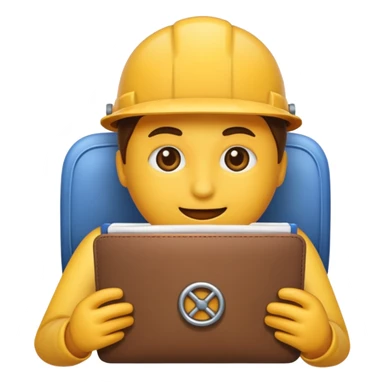 a emoji that represents work  sticker