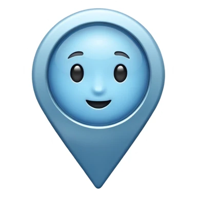 Soft blue location pin sticker