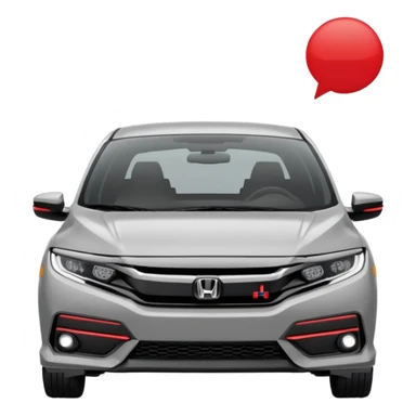 Make an emoji of a 2024 Honda civic with a grey exterior sticker