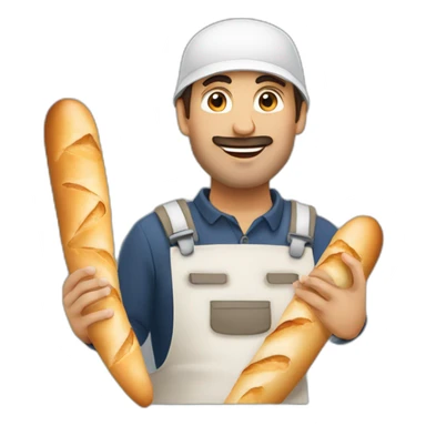 french-man-with-baguette sticker