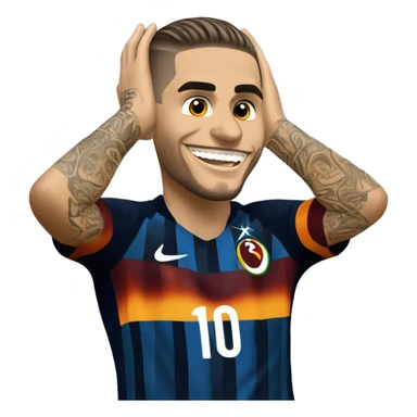 Mauro Icardi Galatasaray ear celebration sticker