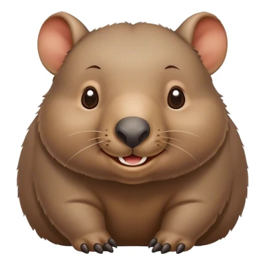 Happy wombat sticker