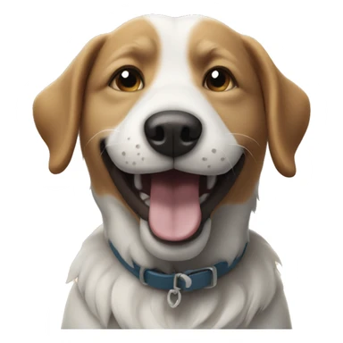 happy dog under cloudy sky sticker