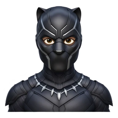 black panther marvel superhero full mask upper body shot sticker