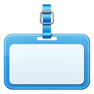 blue name tag sticker sticker