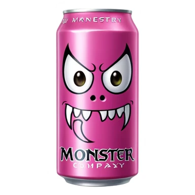 Pink monster energy drink with the logo of original monster company energy drink do not add the face in it just normal monster can  sticker
