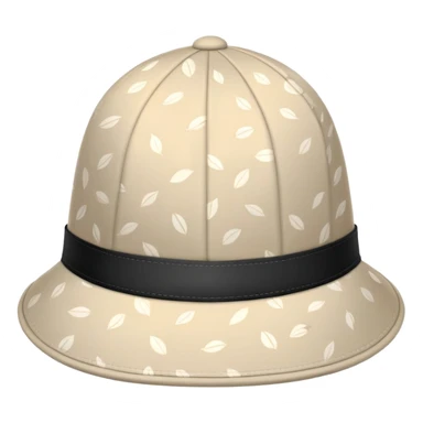 Chust style doppa hat with black base and white almond patterns sticker