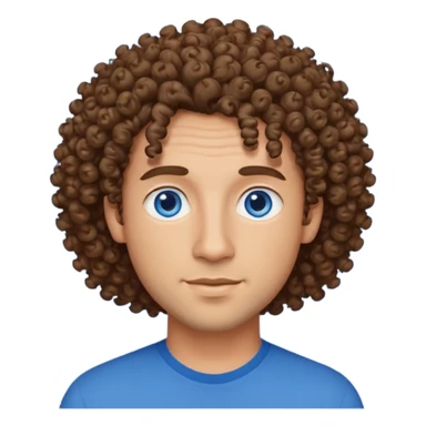 un professeur d'arts plastiques homme métisse aux cheveux bouclés et les yeux bleus sticker