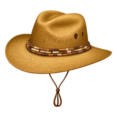 Austrailian bush hat with cork hanging down sticker