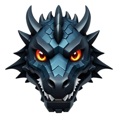 Minecraft black dragon head sticker