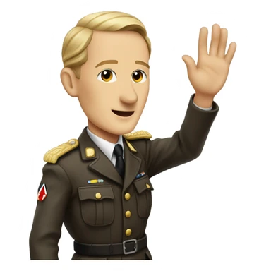 heydrich waving with hand sticker
