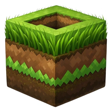 minecraft grass dirt block, no face sticker