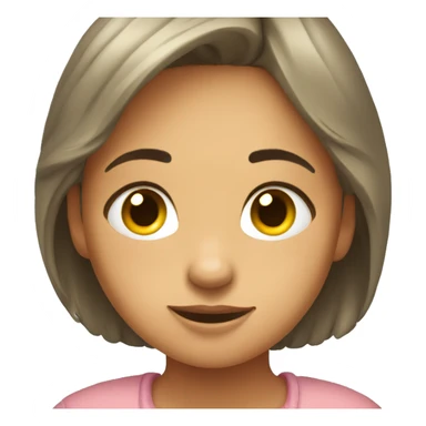 A girl with her face in her hands who looks dreamy and dangles with her feet sticker