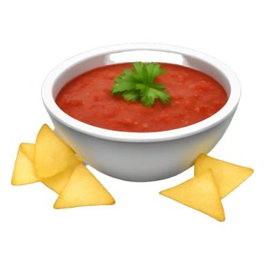 bowl of salsa with chips with margarita  sticker