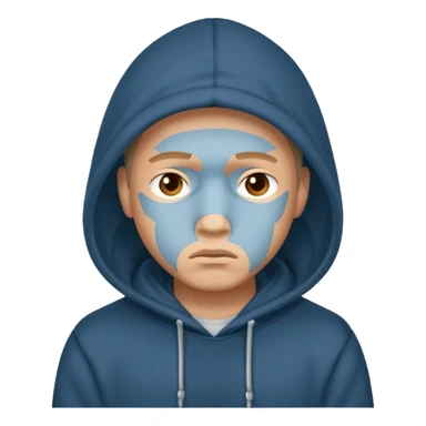 men with hoodie sad sticker