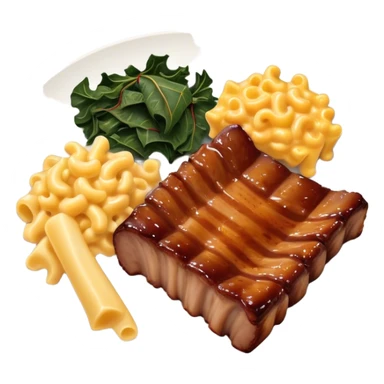 Ribs, mac & cheese collard greens sticker