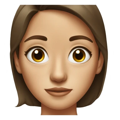 Brunette girl with freckles in his nose sticker