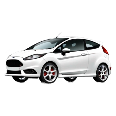 Ford fiesta ST white sticker