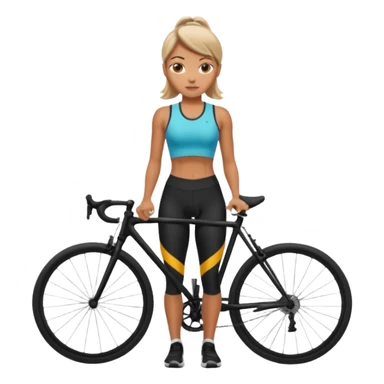 girl cycling in leggings sticker