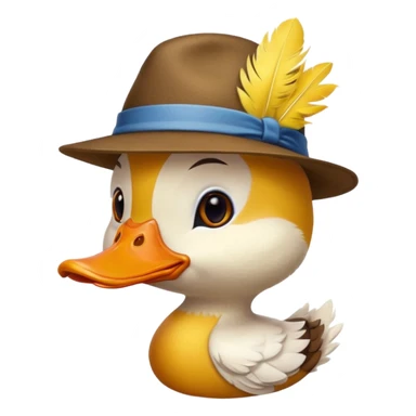 duck wearing a hat sticker