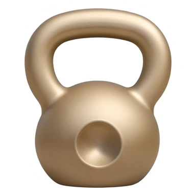beige kettlebell, minimal aesthetic sticker