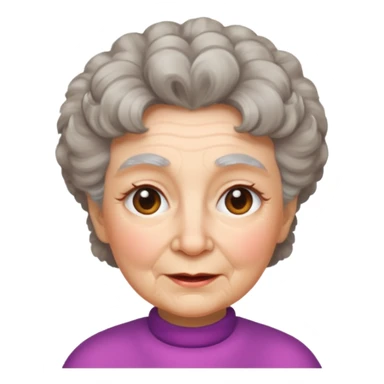 grandma with furry hair sticker