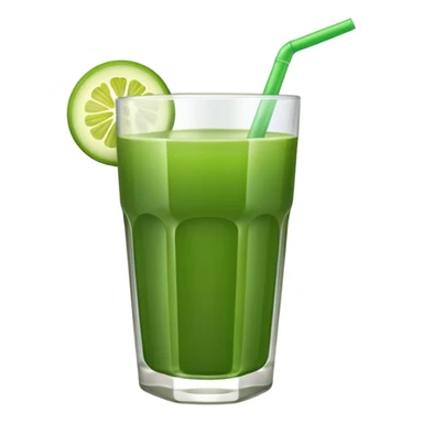 a glass of green juice, simple, clear sticker
