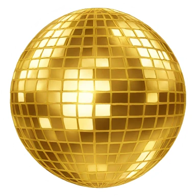 Gold disco ball sticker