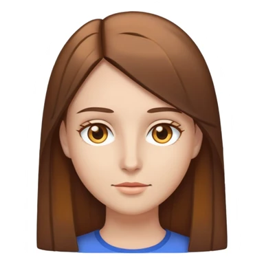 Pelo lasio color café, ojos de color miel,piel aperlada sticker