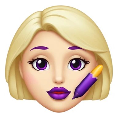 Una berenjena peluda con bezos sticker