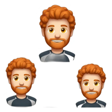 a redhair guy rugbyman sticker