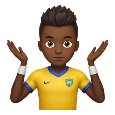 Brazilian black football player with eccentric haircut sticker