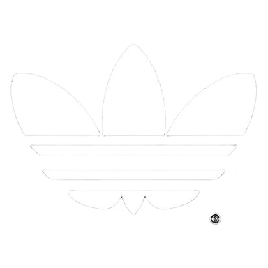 Adidas white stripes on black emoji sticker