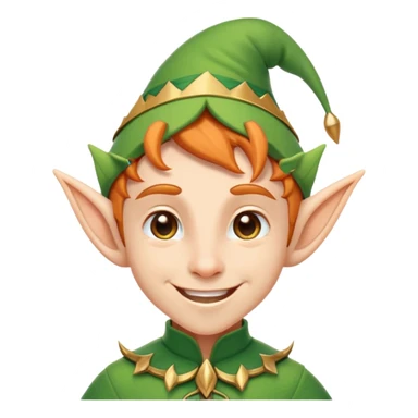 friendly elf with pointy ears sticker