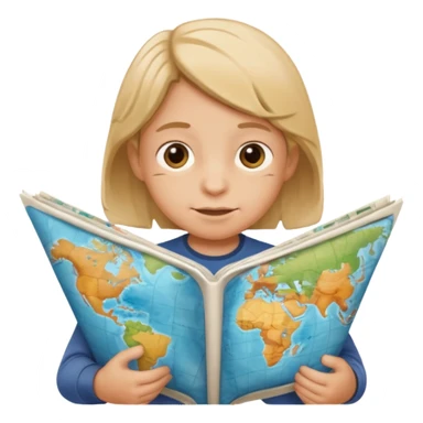 child Holding Maps sticker