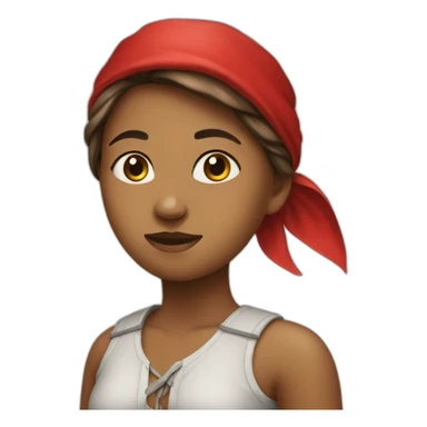girl with red bandana sticker
