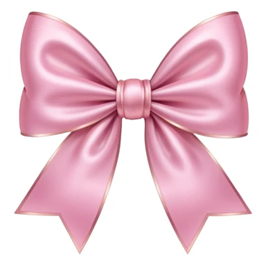 light pink glowing and sparkling bow sticker