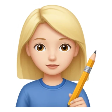 Girl school motor skills sticker