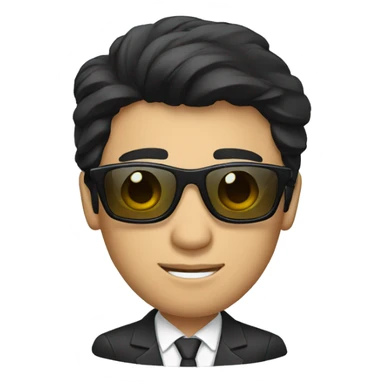 handsome business man with black hair and sunglasses  sticker