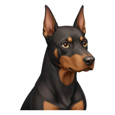Dobermann european uncropped sticker