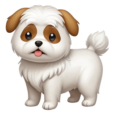 maltese pooping  sticker