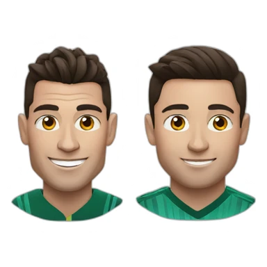 Cristiano Ronaldo and messi sticker