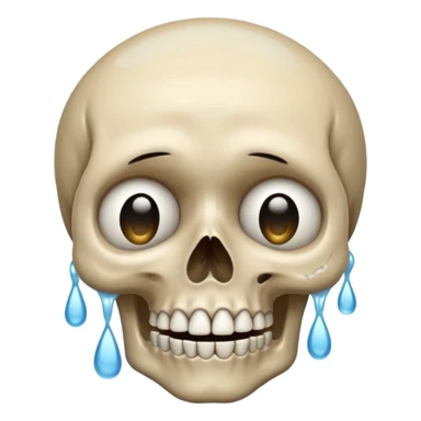 Crying skull sticker