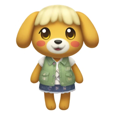 Animal Crossing Isabelle as Jellycat sticker